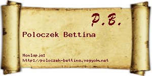 Poloczek Bettina névjegykártya